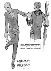 Wool Prints: Winter sports outfit by Elsa Schiaparelli