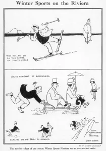 Roller Prints: Winter sports on the Riviera by W. Heath Robinson