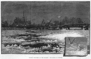 1881 Prints: Wintry Weather on Thames