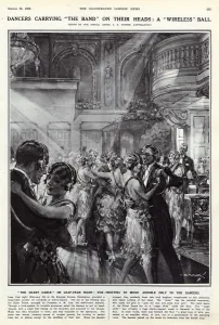 Year Prints: A wireless ball: dancers with headphones at a silent dance