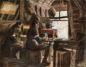 Communications Prints: A Wireless Station on the Western Front