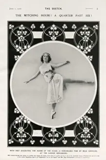 Ballet Prints: The Witching Houri! A Quarter Past Six! A remarkable pose by Russian Dancer Mlle