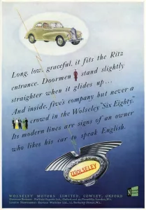 1950 Prints: Wolseley car advertisement, 1950