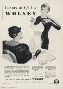 Wolsey Prints: Wolsey knitwear advertisement