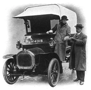 Laundry Prints: A woman chauffeur, WW1