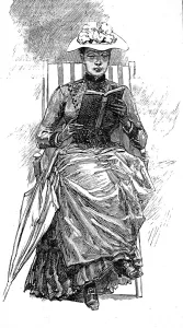 December Prints: Woman reading on the deck of an Atlantic Steamship, 1888