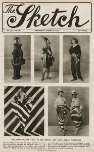 Chelsea Prints: Women in dazzle fancy dress for the Chelsea Arts Ball