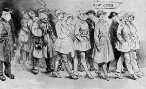 Rights Prints: Women finding themselves suddenly unemployed in 1919