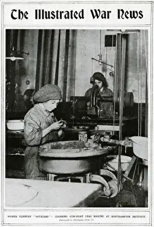 Institute Prints: Women gunnery opticians, Illustrated War News, WW1