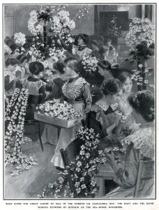 Celebration Prints: Women making flowers 1912