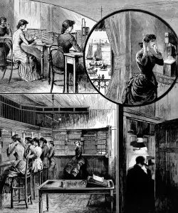 Telephone Prints: Women telephone operators