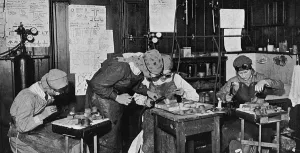 Goggles Prints: Women welders at work, WW1