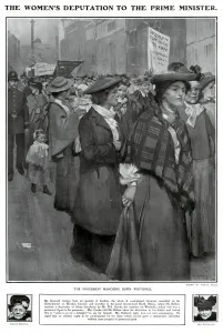 Balfour Prints: Womens deputation over the rights to vote 1905