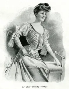 Long Prints: Womens evening corsage 1905