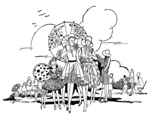 Parasols Prints: Womens fashion, 1928