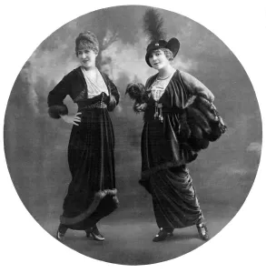 Tunic Prints: Womens fashion in velvet and fur, 1913