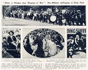 March Prints: Womens Suffrage Pilgrimage of July 1913 was a peaceful march in Ealing and Hyde Park