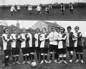 2012 Prints: A womens war workers football match at Barnes, 1917