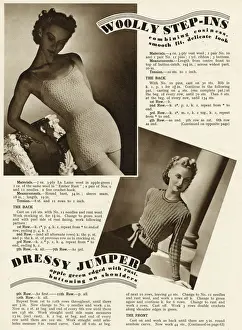 Wool Prints: Woolly step-ins & dressy jumper 1940 Woolly step-ins & dressy jumper 1940