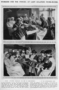 Volunteering Prints: Work rooms of Lady Sclater, WW1