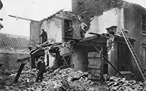Population Prints: Workmens dwellings damaged by the mass German airship raid