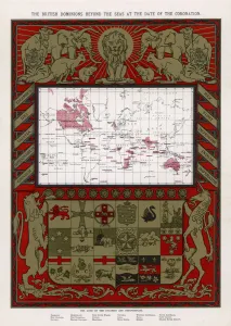 Arms Prints: WORLD MAP / BRIT EMPIRE