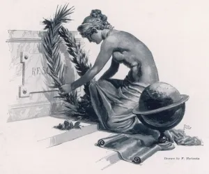 Matania Prints: Wreath for Captain Scott