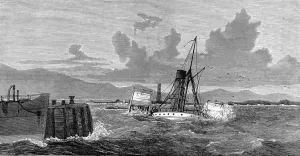 Steamer Prints: Wreck of the SS Chusan, Ardrossan, 1874