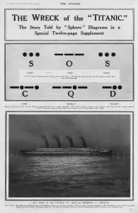 Disaster Prints: The Wreck of the Titanic - page from the Sphere