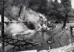 1943 Prints: Wreckage of the U. S. Destroyer Shaw
