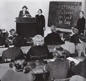 Lectures Prints: Wrens probationary officers at a lecture, 1940