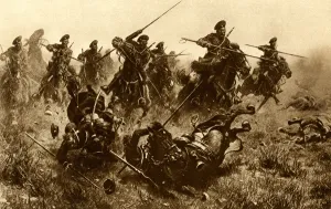 Cavalry Prints: WW1 - Eastern Front - Cossack Cavalry in action