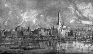 Spire Prints: WW1 - The Exodus from Antwerp, Belgium by boat