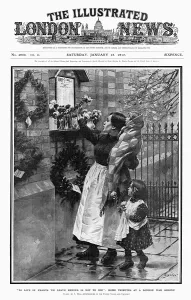 Floral Prints: WW1 street shrine, London, 1917