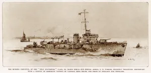 Wwii Prints: WW2 - Corvette of the Wild Waterbird class