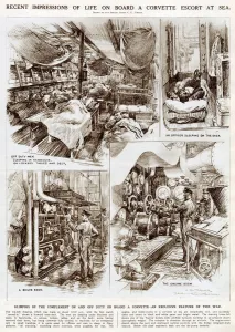 Interior Prints: WW2 - Life onboard a corvette escort at sea