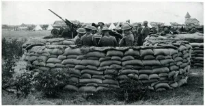 Aircraft Prints: WWII September 1939 Circular sandbag redoubt