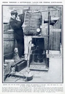 Examining Prints: X-ray had proven useful in World War One, for locating bullets