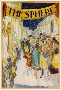 Shoppers Prints: Xmas Eve Shopping 1932