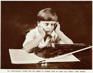 Violinist Prints: Yehudi Menuhin aged 12