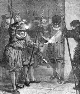 Houses Prints: Yeomen of the Guard searching the Vaults of the Houses of Pa