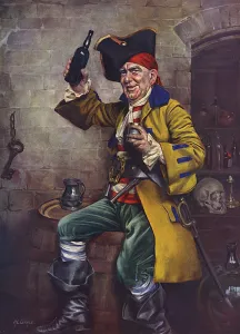 Pirate Prints: Yo, Ho, Ho & a Bottle of Rum - pirate by A. L. Grace