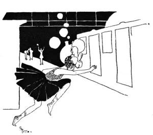 Rush Prints: Young lady dashing to catch the London train