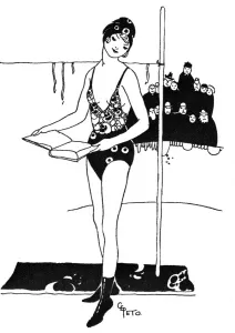 Ballet Prints: Young lady shortly fails to walk the tightrope