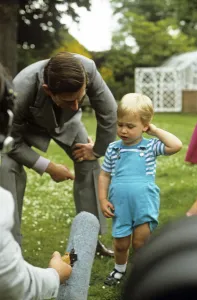 Media Prints: Young Prince William infront of Media