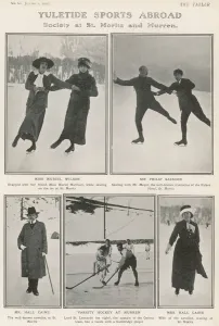 Vacation Prints: Yuletide Sports Abroad- Society at St Moritz and Murren