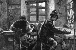 Images Dated 14th February 2012: Zither making, Germany, 1872