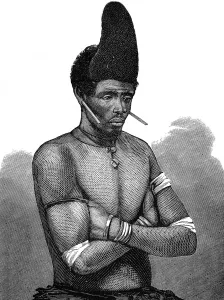 July Prints: Zulu wars. Zulu dandies, showing the modes of wearing their